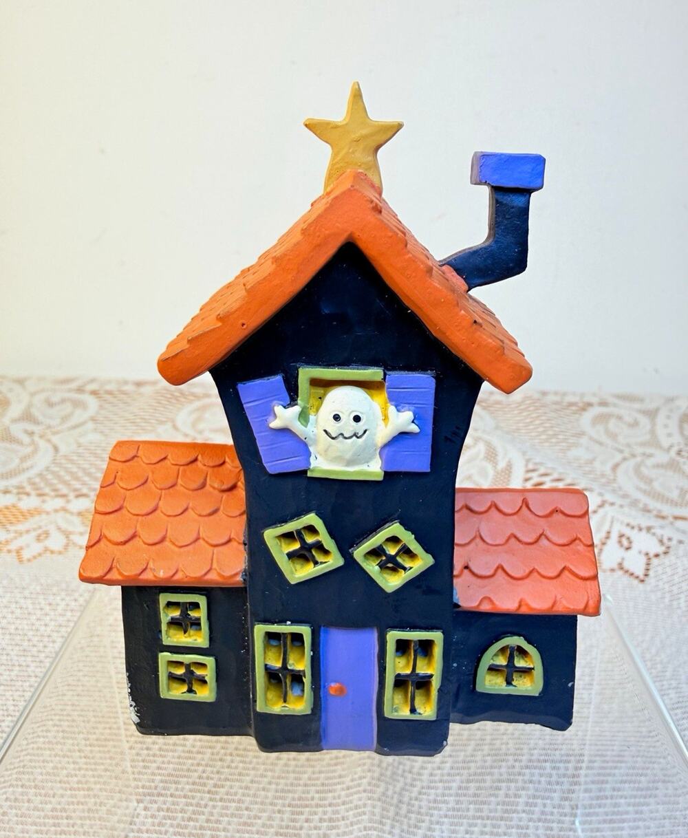 Blossom Bucket B. Lloyd Flawed Halloween Haunted House Lighted Figurine -Read